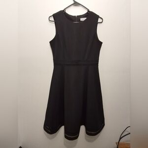 CALVIN KLEIN Black Sleeveless Fit & Flare Dress Size 6